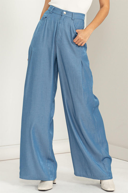 Pantalon Acampanado Azul