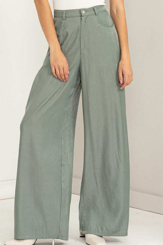 Pantalon Acampanado Olivo