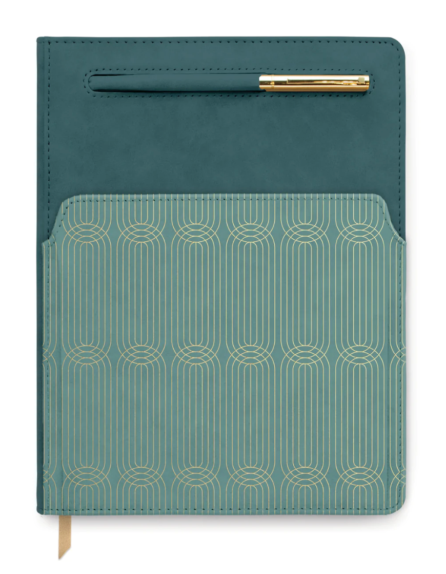 Teal Tone Tone Planner with Pen