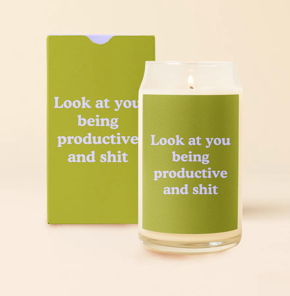 "Look At You Being" Glass Candle Can