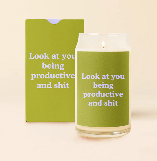 "Look At You Being" Glass Candle Can