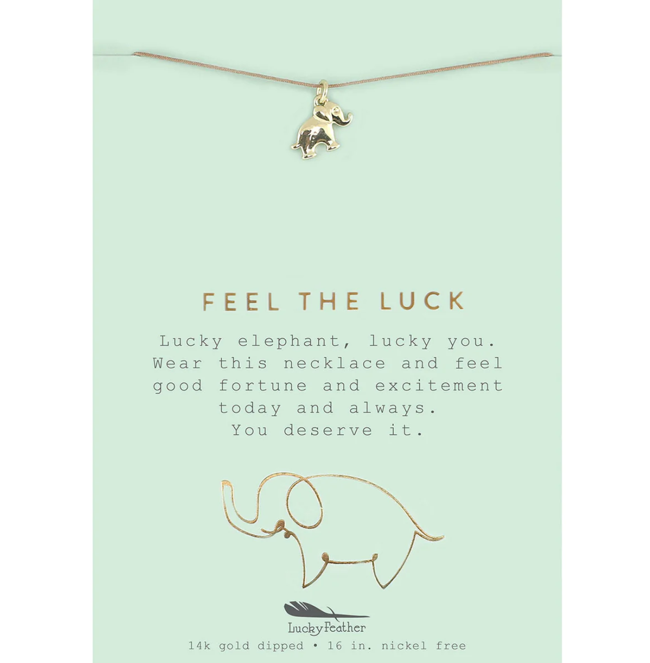 Feel Luck Elephant Necklace